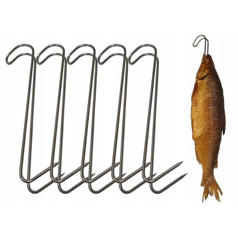 H-318-p dvigubi rūkymo kabliukai žuviai rūkyti