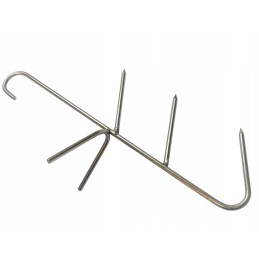 Trigubas rūkymo kabliukas, didelis inox, ilgis 300mm, storis 5mm