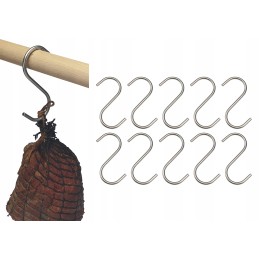 S-408 rūkymo kabliukai, neaštri, stori, 8 cm, 10 vnt