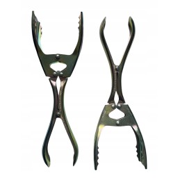 Grilio žnyplės, metalinės, metalinis griebtuvas, 25 cm, mėsai kepti ant grotelių