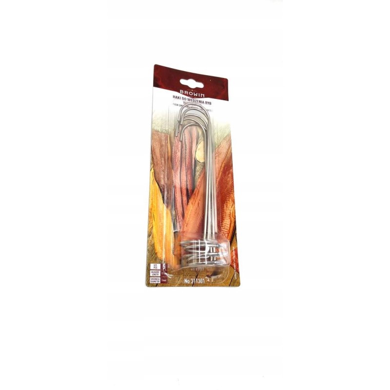 Rūkyklos kabliukai - žuvims - 5 vnt.