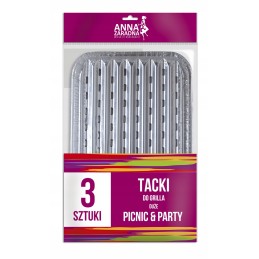 Aliuminio grilio padėklai Anna Zaradna 3 vnt.