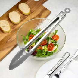 Nailono virtuvės žnyplės 30,5 cm kinghoff kh-1742 pilkos spalvos