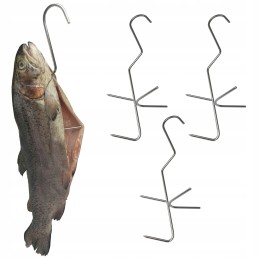 Kabliukai žuvies, upėtakio, skumbrės, seilių rūkymui, 3 vnt