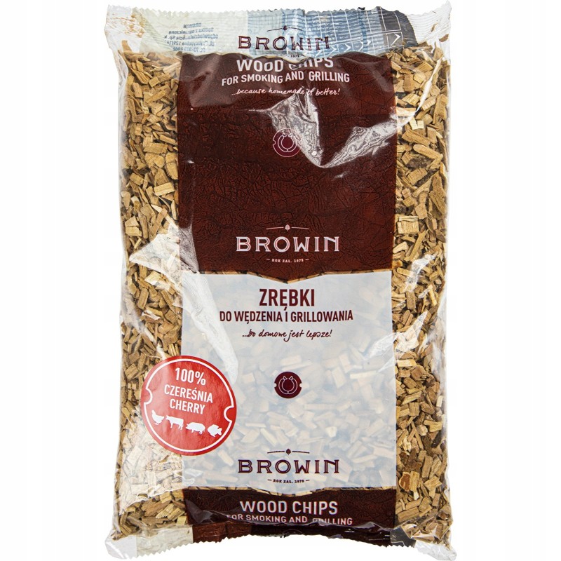 Medienos drožlės rūkymui ir kepimui ant grotelių, 100% vyšnios