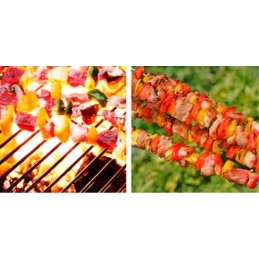 Szampury pins grilio iešmeliai mėsos iešmams 45 cm 3 vnt