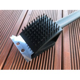 3in1 grilio valymo šepetys + grandiklis