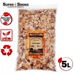 Super dūmų rūkymo traškučiai, alksnio + buko mišinys, dydis: l 5 litrai