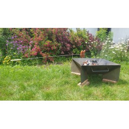 Pw-86 šakių atramos, židinio lazdos, 86 cm, nerūdijantis plienas, 3 pakopų inox