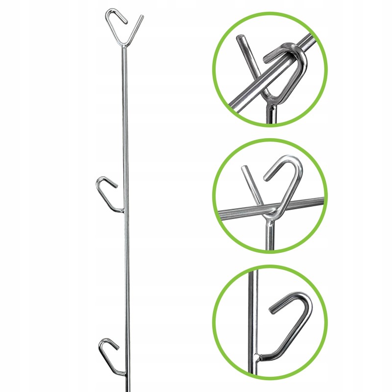 Pw-86 atrama 86cm triguboms židinio šakėms su nerūdijančio plieno kabliukais