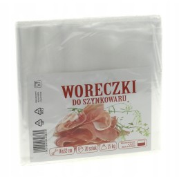 Plastikiniai maišeliai kumpio gamintojui 1,5kg 16x32cm 20 vnt