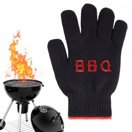 Juodos virtuvinės kepsninės pirštinės