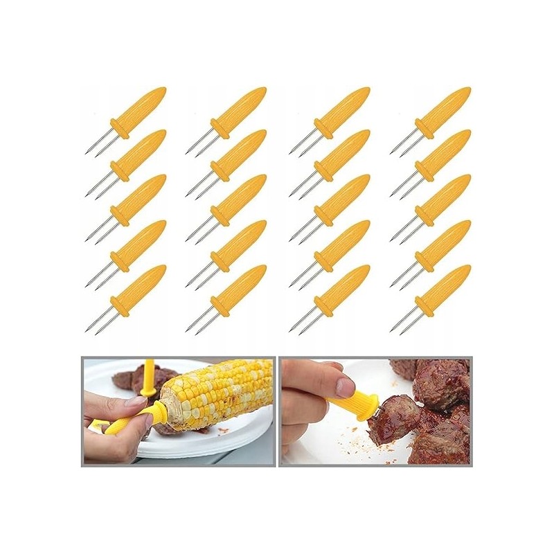 Šakės, kepsninės šakutės kukurūzams, mažas aonatas, 20 vnt