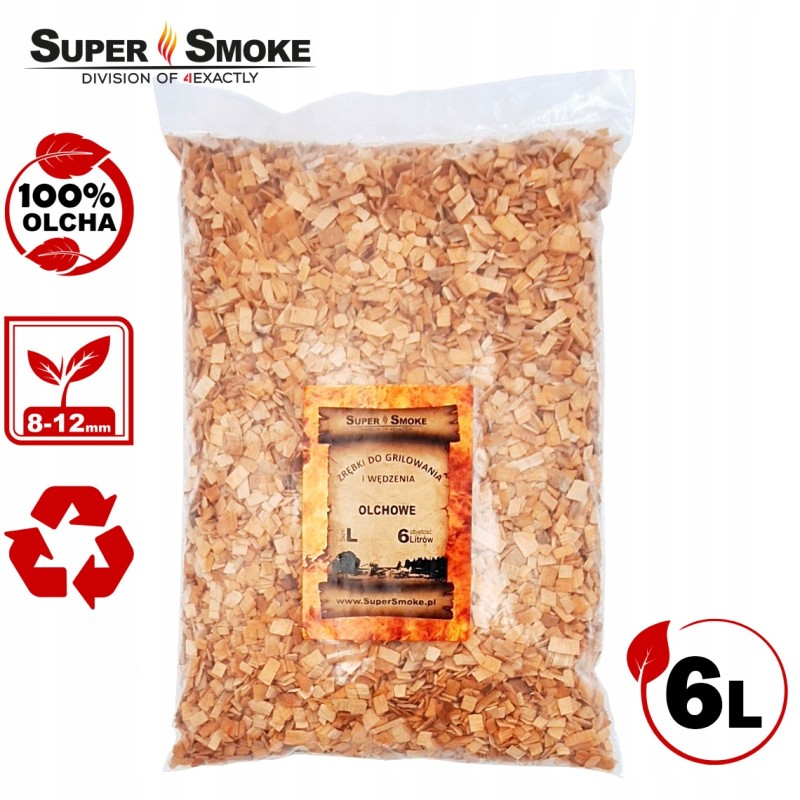 Super dūmų rūkymo traškučiai alksnio dydis: l 6 litrai