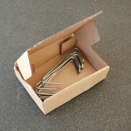 Žuvies rūkymo kabliukai 18 cm, inox, 5 vnt.