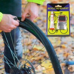 Dviračių kamerų ir padangų remonto rinkinys