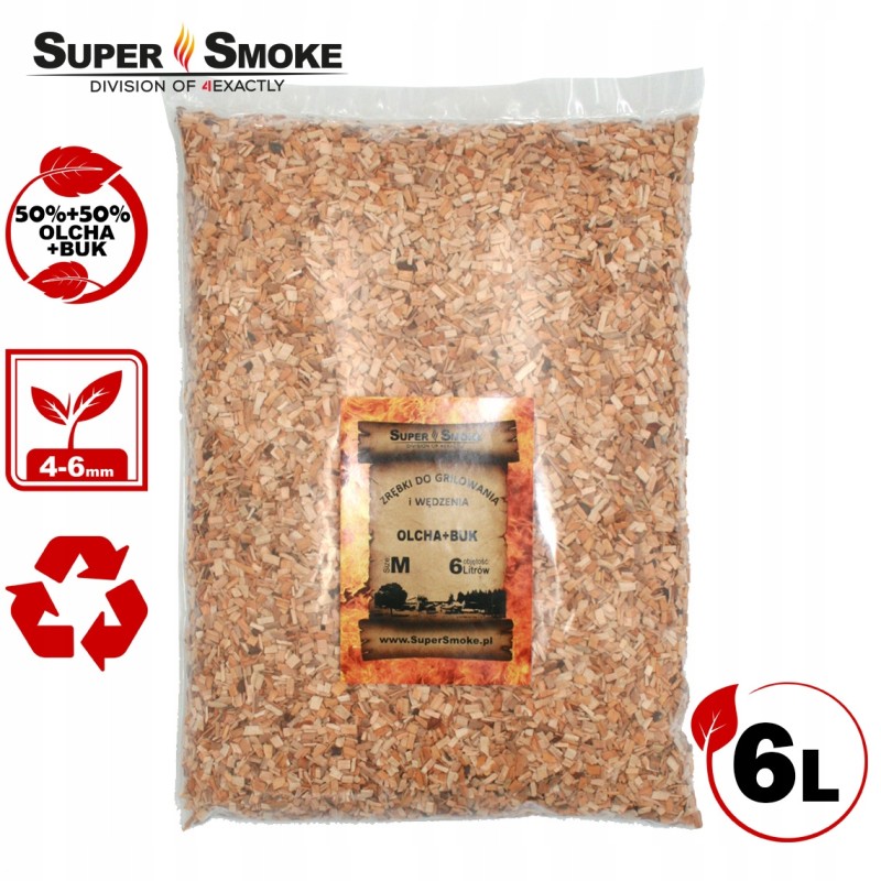 Super dūmų rūkymo traškučiai alksnio dydis: m 6 litrai