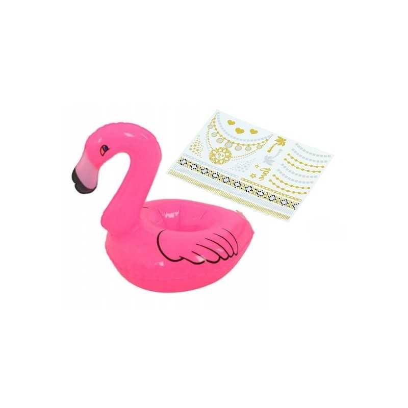 Pripučiamas flamingo gėrimų laikiklis gėrimams