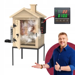 Elektrinė medinė rūkykla, karšto oro cirkuliacija, medžio drožlių, browin 60e dūmų generatorius