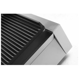 Kontaktinės grotelės, grioveliais viršuje, lygus dugnas, 2200 W