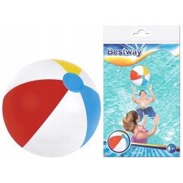 Spalvingas pripučiamas paplūdimio kamuolys vaikams ir suaugusiems bestway 61 cm