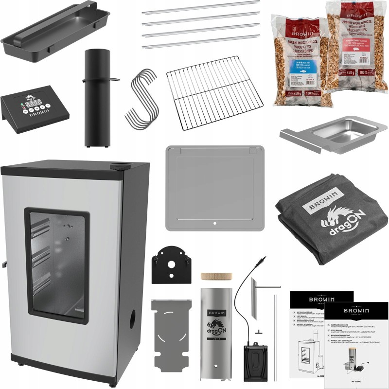 Dragon elektrinės rūkyklos komplektas su dūmų generatoriumi