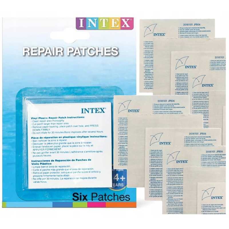 ✔️ Pleistrai baseino lopai intex baseino remonto rinkinys 6 baseino pleistrai