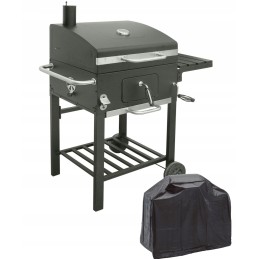 Basic komforto grilio vežimėlis, ketaus grotelės + dangtis