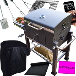 Didelės grotelės su ketaus grotelėmis + dangtelis, komplektas xxl