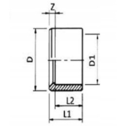 Vähendamine fi50 torult fi40 d 50x40 rcd pvc u