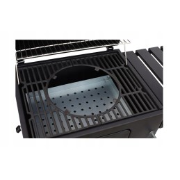 Basic komforto grilio vežimėlis, ketaus grotelės + dangtis