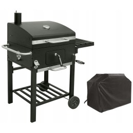 Basic komforto grilio vežimėlis, ketaus grotelės + dangtis