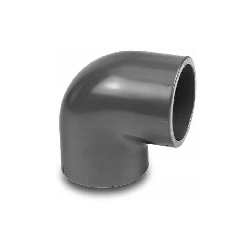 PVC alkūnė 50mm 90 laipsnių