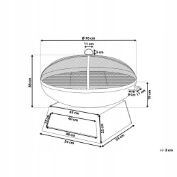Juodo plieno sodo židinys su griliu