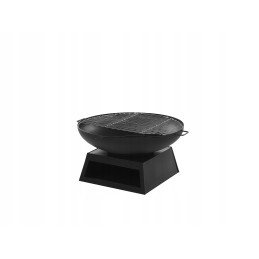 Juodo plieno sodo židinys su griliu