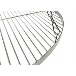 90 nerūdijančio plieno apvalios grotelės griliui su grandine lux židinio trikojiui