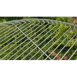 90 nerūdijančio plieno apvalios grotelės griliui su grandine lux židinio trikojiui