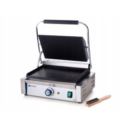 Kontaktinis panini grilis, briaunotas viršus, lygus dugnas, 2200 W