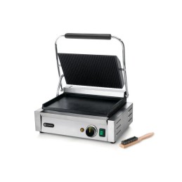 Kontaktinis panini grilis, briaunotas viršus, lygus dugnas, 2200 W