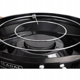 Dujinės grotelės ant ratų, 49 cm, su šoninėmis lentynomis