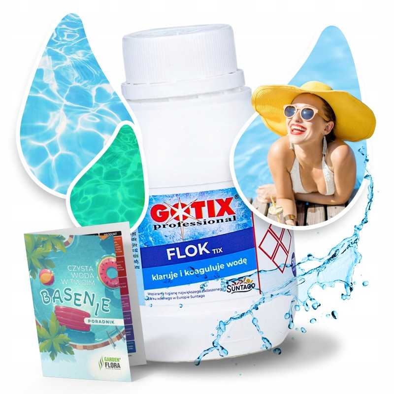 Floktix skirtas plaukimo baseinų sūkurinėms vonioms SPA baseinų chemikalai skaidrina ir koaguliuoja vandenį 0-5l