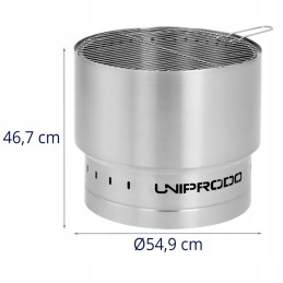 Sodo židinys su plieninėmis grotelėmis 55 x 55 x 48 cm