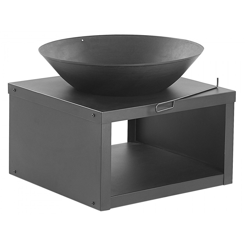 Sodo židinys, laužavietė, grilis, didelis plieninis dubuo