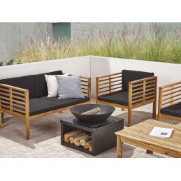 Sodo židinys, laužavietė, grilis, didelis plieninis dubuo