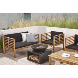 Sodo židinys, laužavietė, grilis, didelis plieninis dubuo