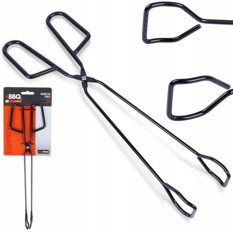 Metalinės grilio žnyplės virtuvinėms kepsninėms