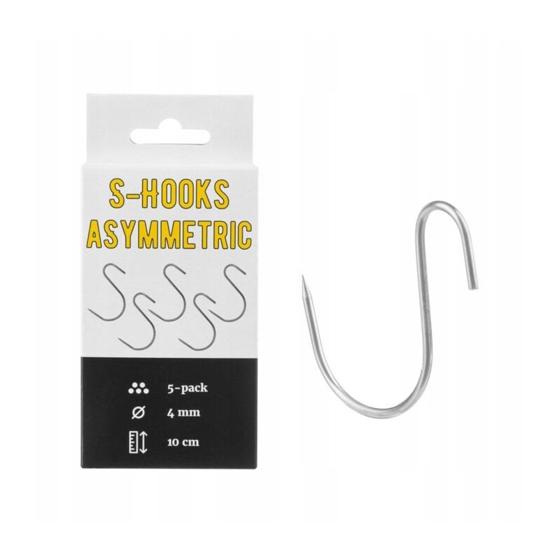 Borniak tipo S asimetrinis rūkymo kabliukas - 5 vnt (hab/hw-04)