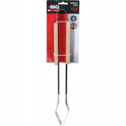 Grilio žnyplės su medine rankena