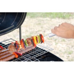 Šašlyko iešmeliai keptai mėsai, plieniniai, 4vnt 44 cm