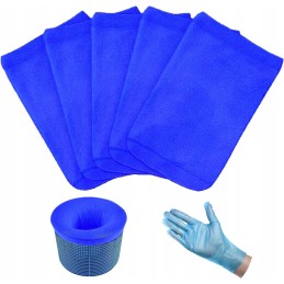 Baseino skimerio kojinės, filtras, filtro tinklelis, pirštinės, 5 vnt